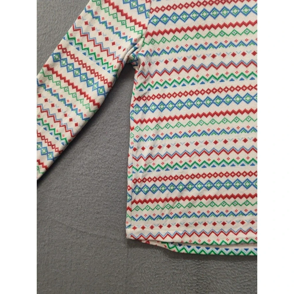 Wondershop Target Womens M Pajama Top Henley Fair Isle Holiday Sleep Shirt New